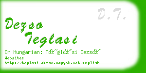 dezso teglasi business card